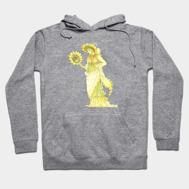 Sunflower goddess Hoodie by chmdance